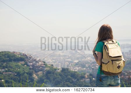 Girl Looking At The Rio