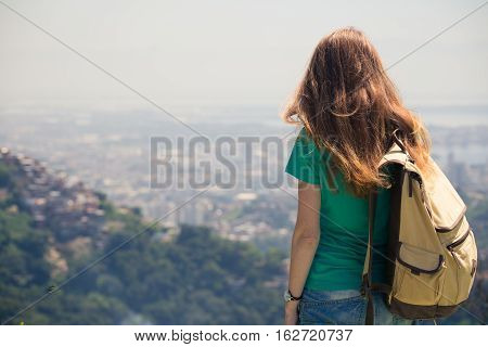 Girl Looking At The Rio