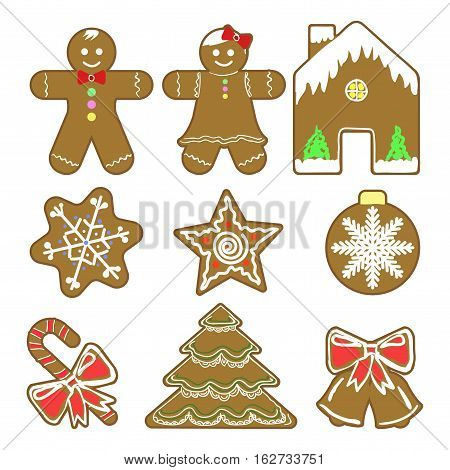 Set Of Different Gingerbreads