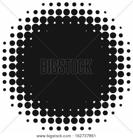 Round halftone element for icon background or information flash
