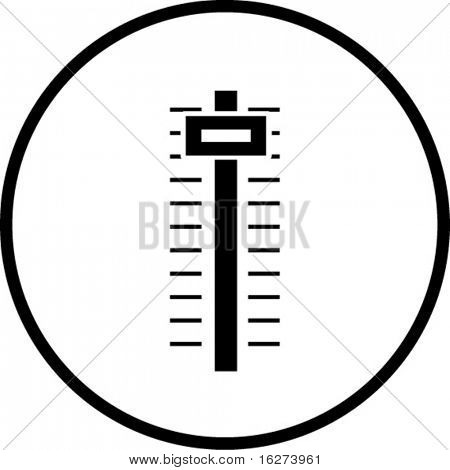 lydstyrken skyderen kontrol symbol