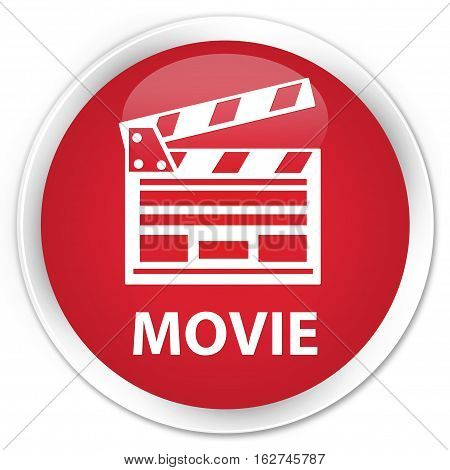 Movie (cinema Clip Icon) Premium Red Round Button