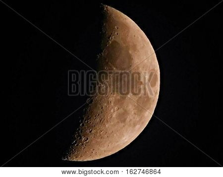 beautiful moon night waxing crescent crater astronomy