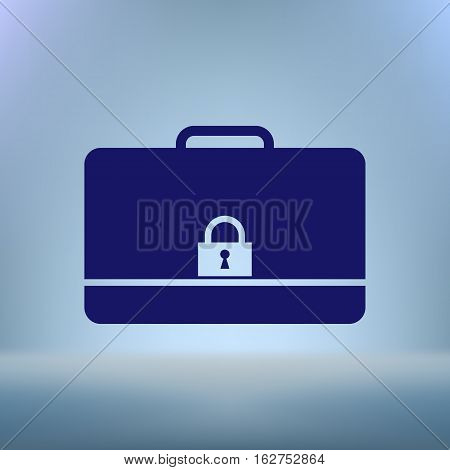 Icon Of Secured Briefcase
