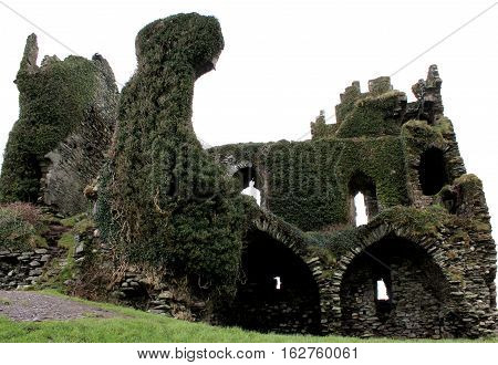 Ballycarbery Castle ruins in County Kerry, Ireland