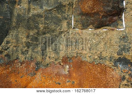 A rusty zinc board photo taken in Bogor Indonesia java