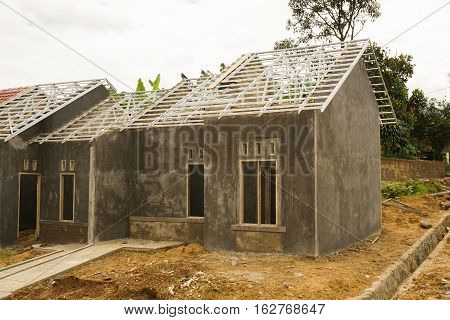 Construction of a little house photo taken in Bogor Indonesia java