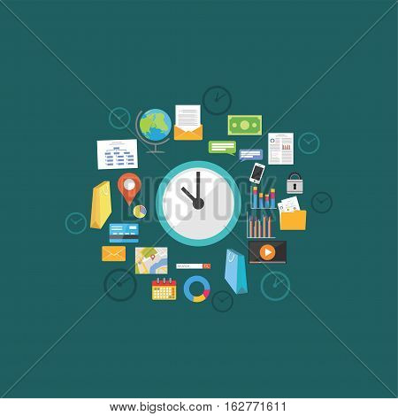 Abstract time management concept illustration. Time icon.