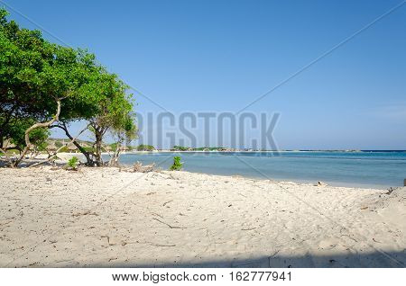 Amazing View From Baby Beach On Aruba Island