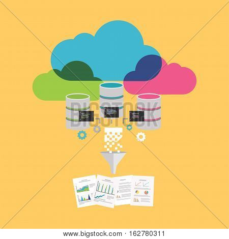 Big Data. Extract information Process. Data Mining Concept.