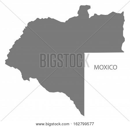 Moxico Angola Map grey province silhouette illustration