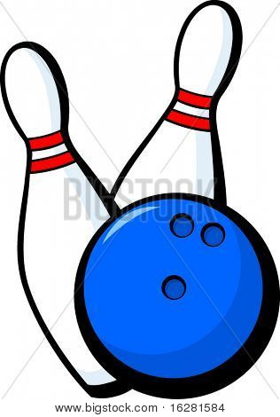 palla da bowling e perni