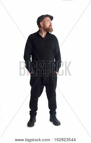 Portrait of a gimger man full body