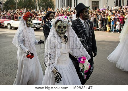 Day Of The Dead Parade In Mexico City.