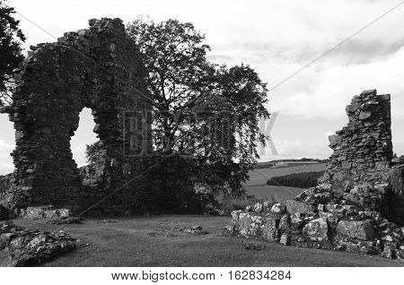 A view of the ruins of the medieval castle at Balvaird