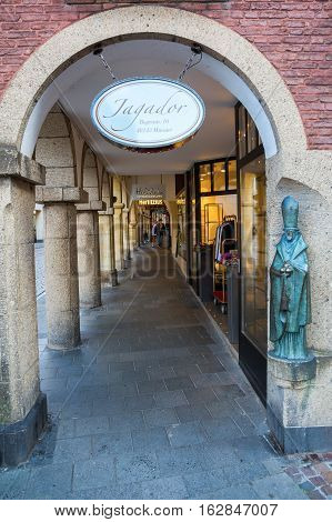 Shopping Arcade In Muenster, Westphalia, Germany