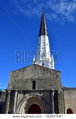 Ars en Re France - september 26 2016 : the picturesque Saint Etienne church