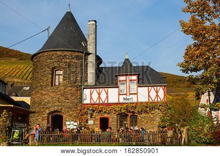 Restaurant In The Wine-growing Municipality Of Merl, Germany
