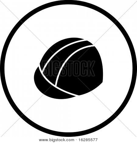 stavebnictví nebo hornictví hardhat helmě symbol