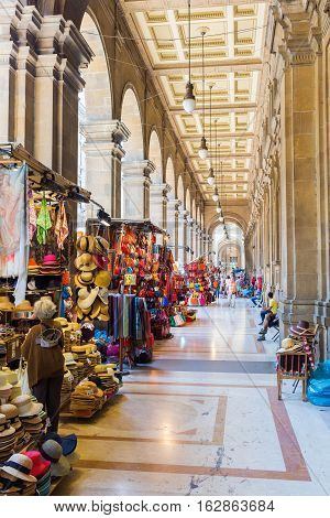 Arcades Beside The Piazza Repubblica In Florence, Italy