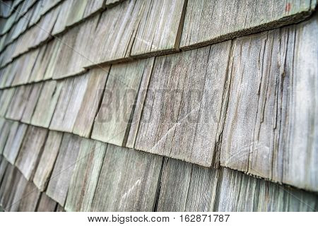 The Wooden roof shingles background and texture
