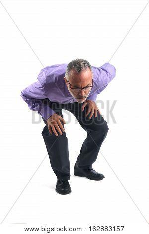 Man looking for a thing he has lost