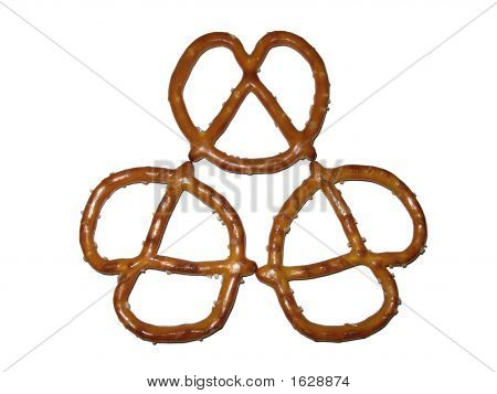 Pretzel laid in a design white 