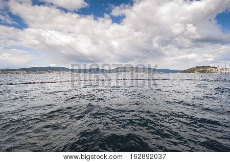 Views of Ria de Pontevedra, Galicia, Spain. The rugged Galician coast offers many spots of great beauty such as the Pontevedra stuary in the region of Rias Baixas