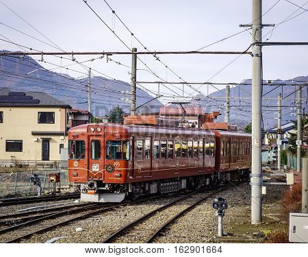 Tourist Train Running On Railway Track