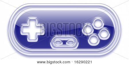 gaming glæde pad controller symbol i skinnende glas eller plastik
