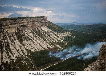 View from the top of Chufut-Kale. Bakhchisaray