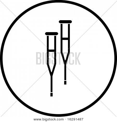 symbole de béquilles