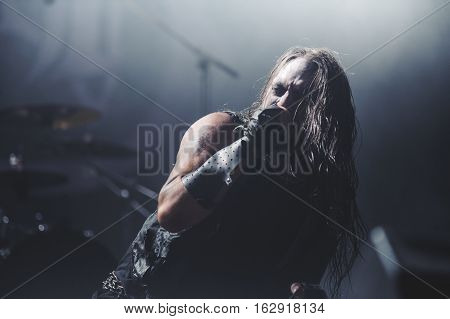 TOLMIN, SLOVENIA - JULY 26TH: SWEDISH BLACK METAL BAND MARDUK PERFORMING AT METALDAYS FESTIVAL ON JULY 26TH, 2016 IN TOLMIN, SLOVENIA