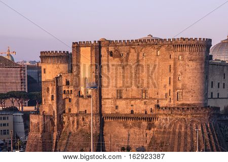 Fortress Naples Italy. Castel dell'Ovo (Egg Castle) Roman fortress.