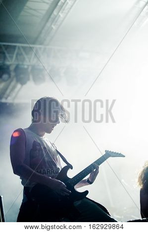 TOLMIN, SLOVENIA - JULY 28TH: BRAZILIAN THRASH METAL BAND GAMA BOMB PERFORMING AT METALDAYS FESTIVAL ON JULY 28TH, 2016 IN TOLMIN, SLOVENIA