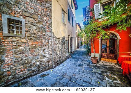 a picturesque corner in Montecatini in Italy