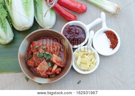 Kimchi of korean food traditional is delicious