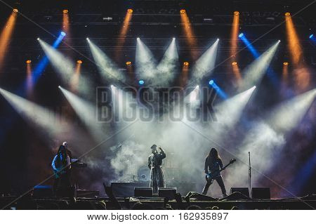 TOLMIN, SLOVENIA - JULY 27TH: METAL BAND DIE APOKALYPTISCHEN REITER PERFORMING AT METALDAYS FESTIVAL ON JULY 27TH, 2016 IN TOLMIN, SLOVENIA