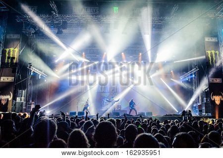 TOLMIN, SLOVENIA - JULY 27TH: METAL BAND DIE APOKALYPTISCHEN REITER PERFORMING AT METALDAYS FESTIVAL ON JULY 27TH, 2016 IN TOLMIN, SLOVENIA