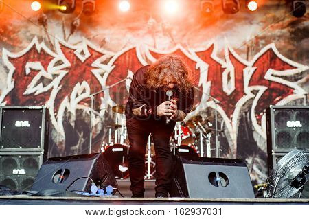 TOLMIN, SLOVENIA - JULY 29TH: AMERICAN THRASH METAL BAND EXODUS PERFORMING AT METALDAYS FESTIVAL ON JULY 29TH, 2016 IN TOLMIN, SLOVENIA