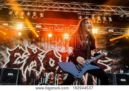 TOLMIN, SLOVENIA - JULY 29TH: AMERICAN THRASH METAL BAND EXODUS PERFORMING AT METALDAYS FESTIVAL ON JULY 29TH, 2016 IN TOLMIN, SLOVENIA