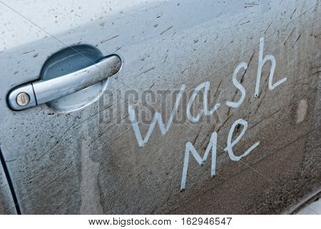 Concept photo of car that need car wash service
