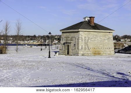 Blockhouse at Fort Trumbull State Park in New London Connecticut