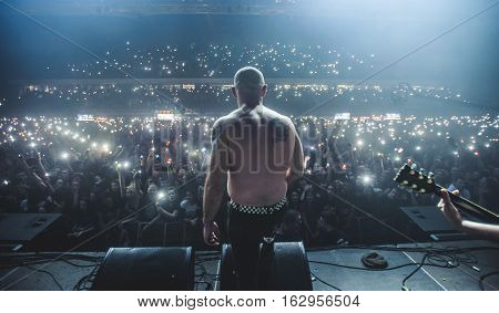 NOVI SAD, SERBIA - DECEMBER 12TH: PUNK BAND GOBLINI PERFORMING ON KONCERT GODINE 2015, IN NOVI SAD, SERBIA