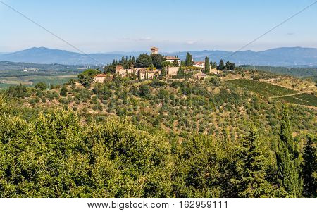 Landscape in Chianti region the heart of the Tuscan Countryside