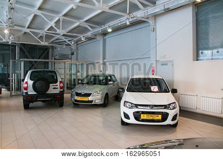 Showroom Of Dealership Chevrolet And Car In It In Kirov City In 2016