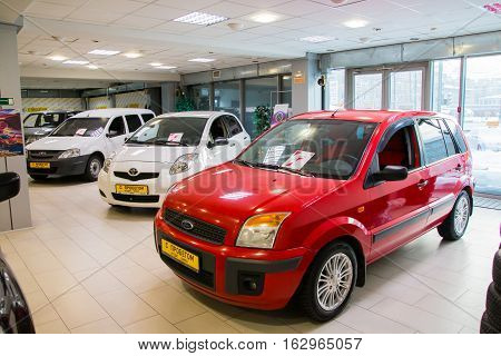 Showroom Of Dealership Chevrolet And Car In It In Kirov City In 2016