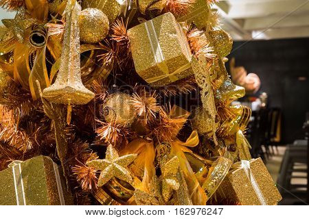 Close Up Of Luxury Christmas Tree Ornament