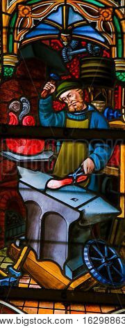 Stained Glass - Blacksmith At Work