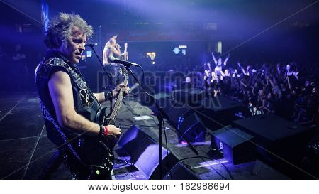 NOVI SAD, SERBIA - DECEMBER 10TH: PUNK BAND GOBLINI PERFORMING ON KONCERT GODINE 2016, IN NOVI SAD, SERBIA